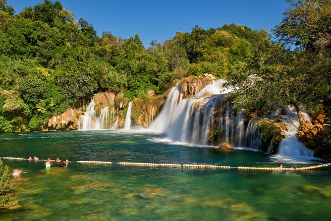 Day trip to Krka National Park - Skradinski buk: wooden pathways, waterfall views, and crowd math
