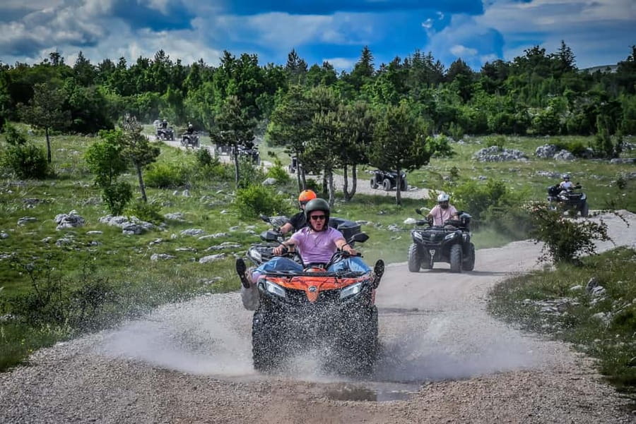 From Split: ATV Dinara Mountain Tour with Picnic - The ride in order: from Rumin safety briefing to the 1001 m stop