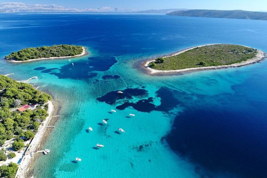 From Split: Blue Lagoon & 2 Islands half-day Private - Krknjaši Blue Lagoon: swim time where the water does the talking