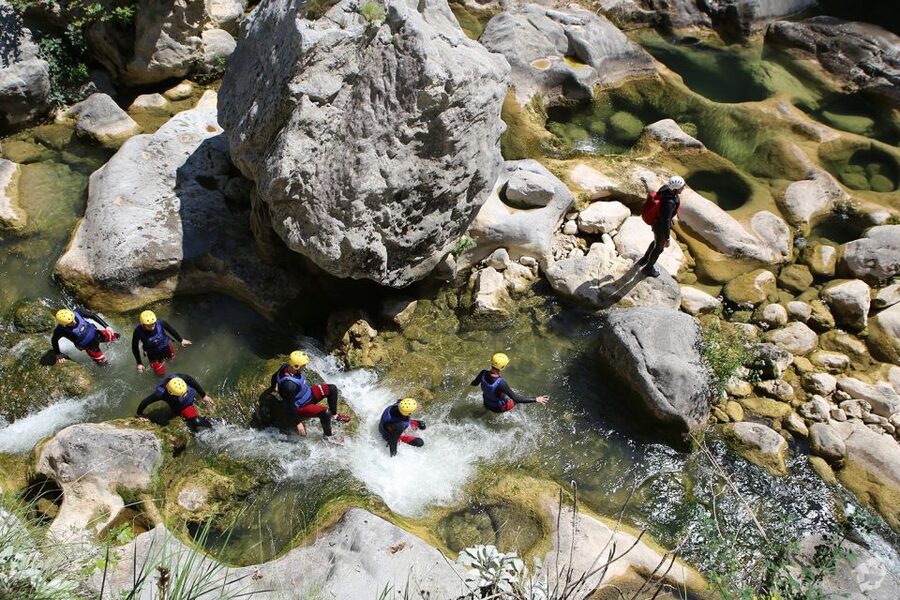 From Split: Canyoning on the Cetina River - Gear-up rules on the Cetina: what you wear and what you must keep on