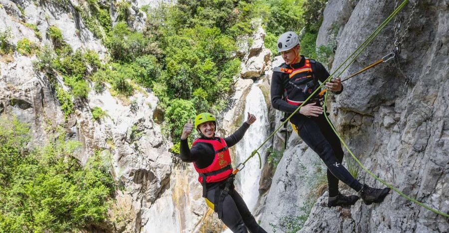 From Split/Šestanovac: Extreme Canyoning on Cetina River - The gear and briefing: the part that keeps it fun