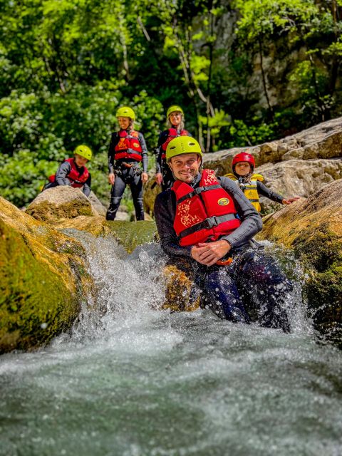 From Split/Šestanovac: Extreme Canyoning on Cetina River - Your first moves on the Cetina: slides, jumps, and guided teamwork