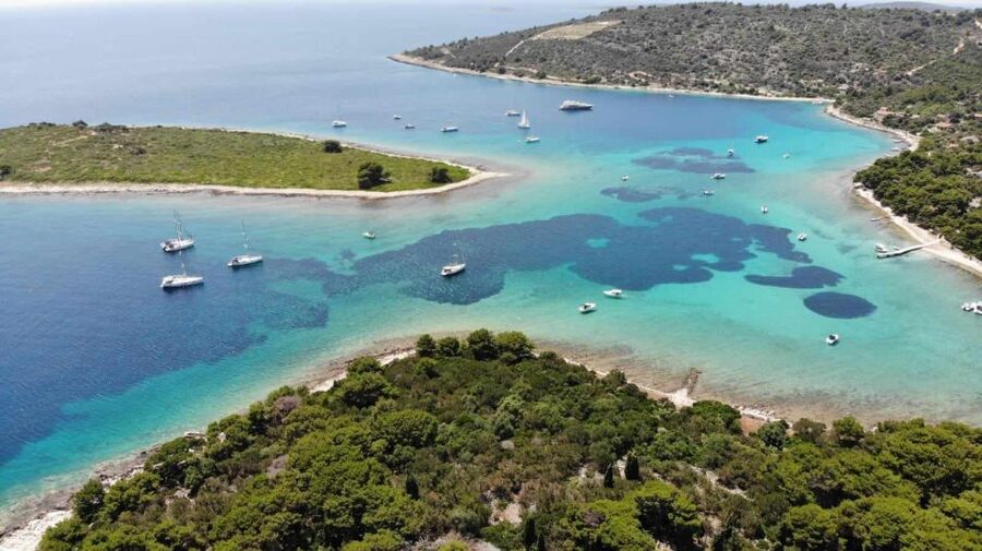 From Trogir: 3 islands half day tour with Blue Lagoon - Krknjaši Blue Lagoon: swimming time that actually feels like a vacation