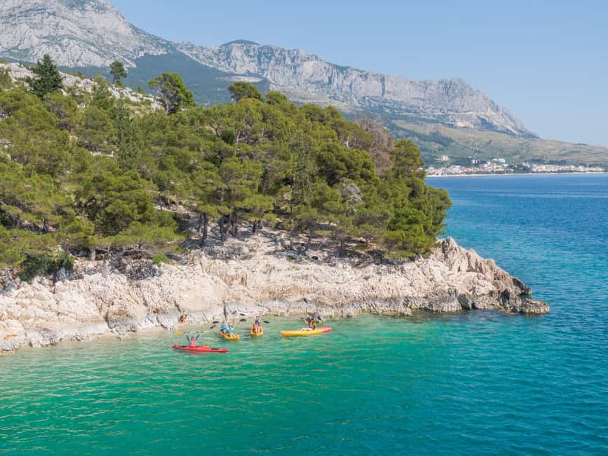 Makarska: Guided Sea Kayaking Tour with Snorkeling Stop - From Restaurant Lavander to St. Peter Lighthouse: your first real sights