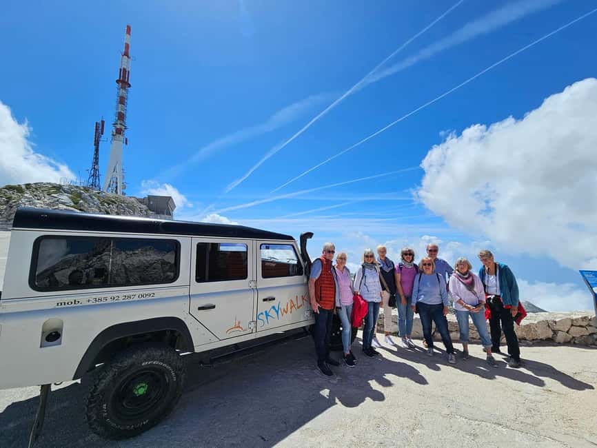Makarska: Skywalk (1228 m) and St. George (1762 m) Tour - Pickup, Stops, and the Small-Group Advantage