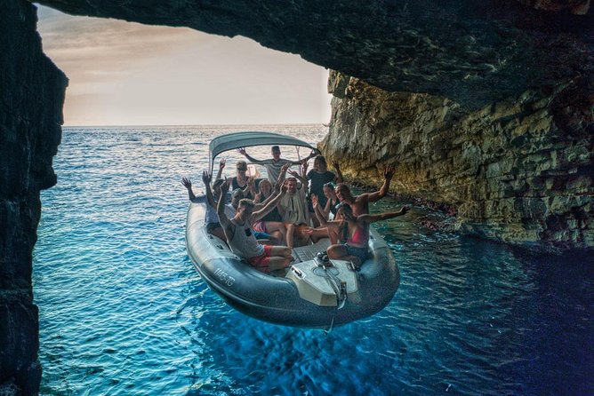 Private Blue Cave 5 Islands Tour from Trogir - Entering Bisevo Blue Cave: morning light and the ticket catch