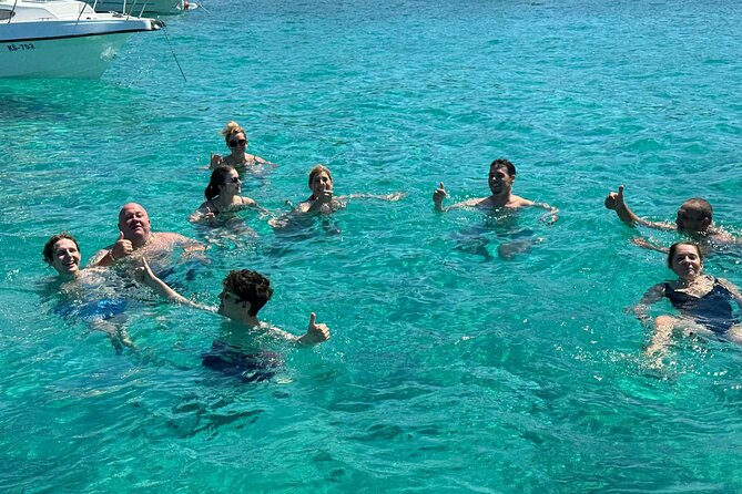 Private boat tour Blue Lagoon and 3 Islands from Trogir or Split - Stop 3: Borkko beach bar time for drinks, snorkeling, and swimming