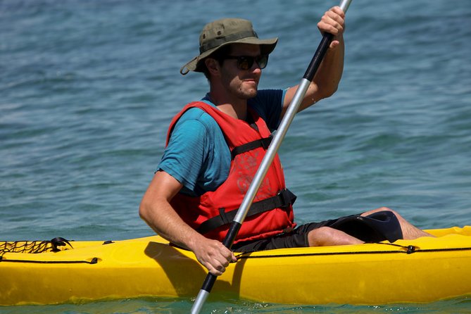 Sea kayaking Postira - Lovrečina (St.Lovre, archaeological site) - The beach stop for snorkeling and swimming: crystal-clear time