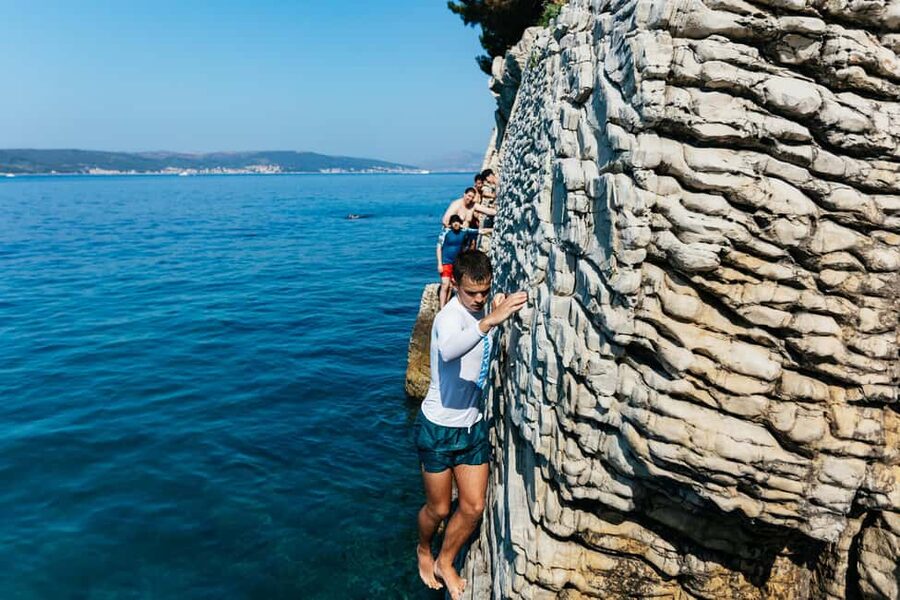 Split: Cliff Jumping & Deep Water Solo Tour - The swimmer check and climbing minimums: be honest before you book
