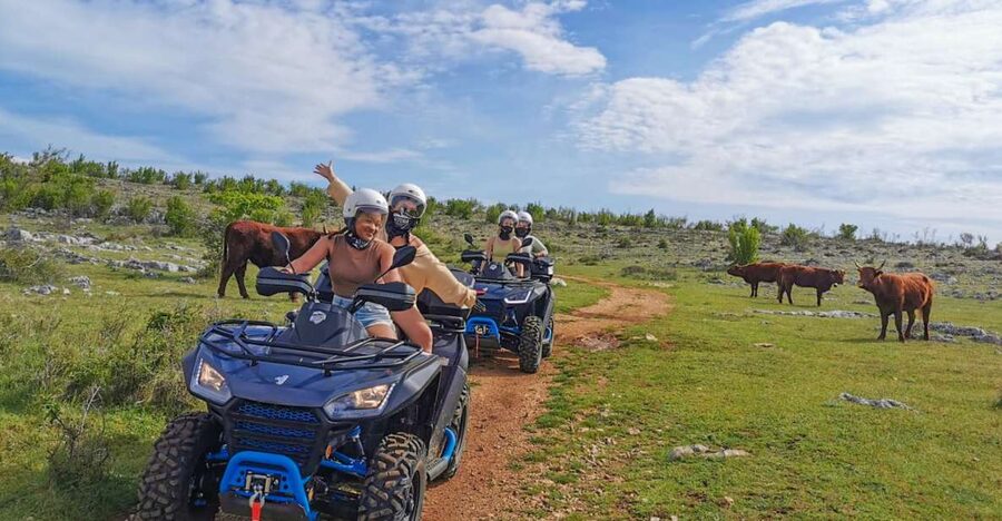 Split: Dalmatian Quad Tour with River Swimming & Picnic - Gear-up moment: helmets, gloves, and the dust you’ll earn