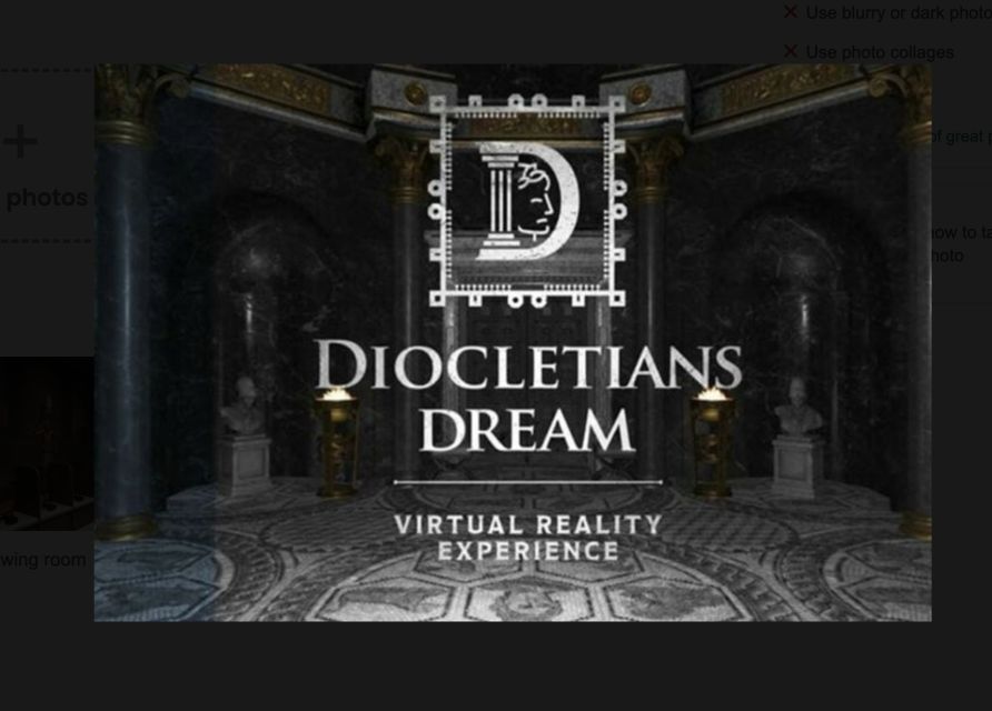 Split: Diocletian's Palace Virtual Reality Experience - Rules and Practical Limits You Should Know