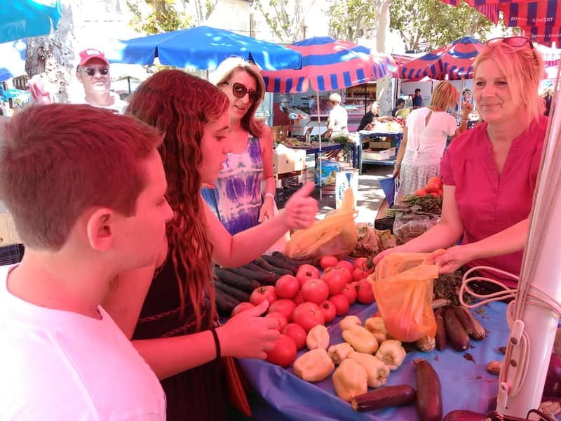 Split: Food Tasting Walking Tour - Green Market café stop: a sweet start with arancini and sugared almonds