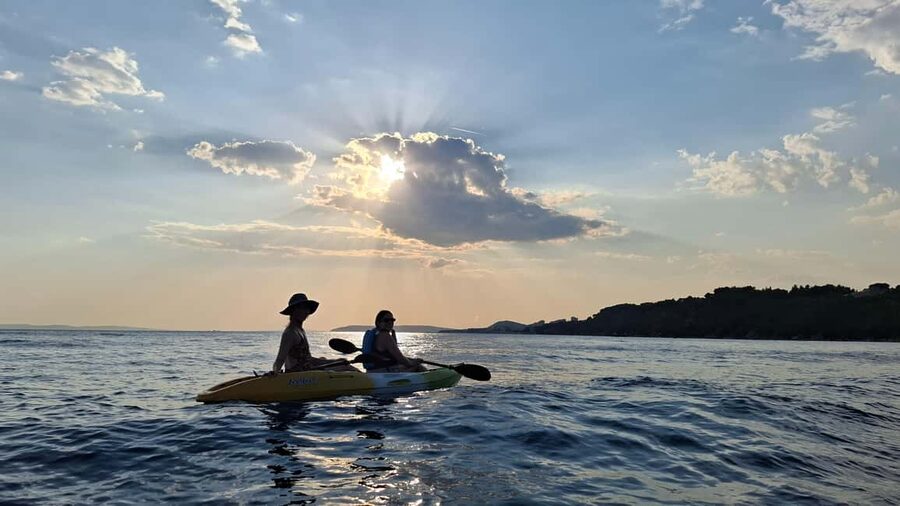 Split: Sunset Guided Kayaking Tour - Out to the open sea: where sunset colors really show up