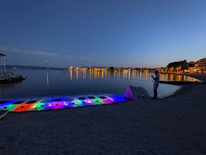Split: Transparent SUP night Glow tour - The transparent, LED-lit board: the main event