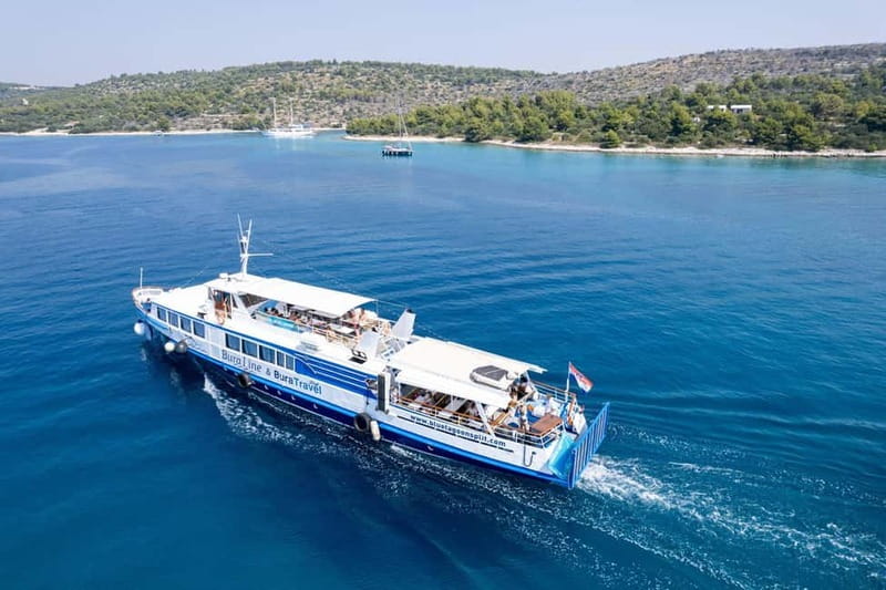 Split: Trogir Walking Tour, Blue Lagoon & Shipwreck Cruise - The morning cruise to Trogir: coffee, croissants, and a slow warm-up