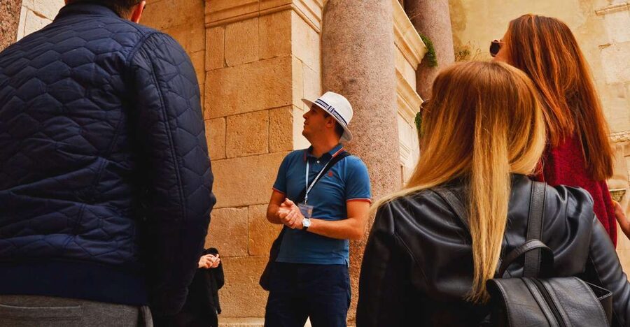 Split: Walking tour of Split with a 'Magister' of History - Leaving the palace zone through Silver Gate and Golden Gate