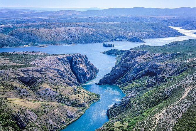 The Wonder of nature route - Panoramic Flight over Plitvice Lakes & Krka NP - Velebit slopes and Lika countryside views: reading inland Croatia fast
