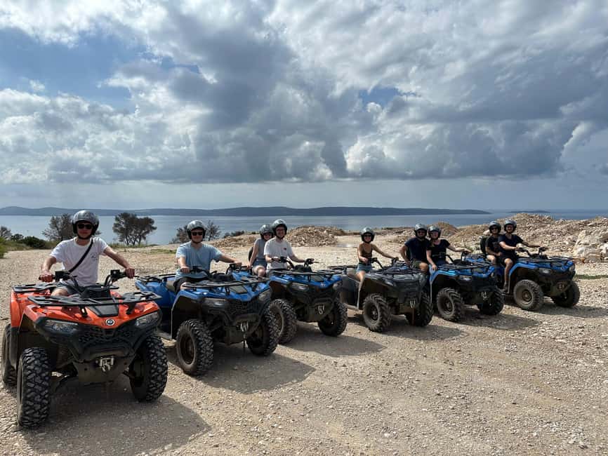 Trogir, Žedno: Čiovo Island 100% Off-Road Quad ATV Tour - 2-Hour vs 3-Hour: The Southern Beach Swim Add-On