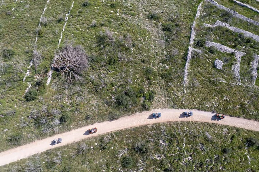 Trogir, Žedno: Čiovo Island 100% Off-Road Quad ATV Tour - The Return Ride: More Off-Road Fun, No Big Detours